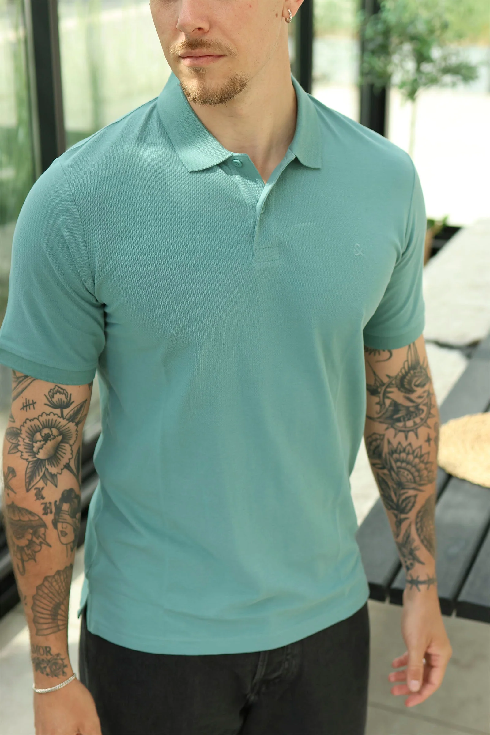 Jack & Jones Basic Polo SS Noos Mineral Blue - Image 3