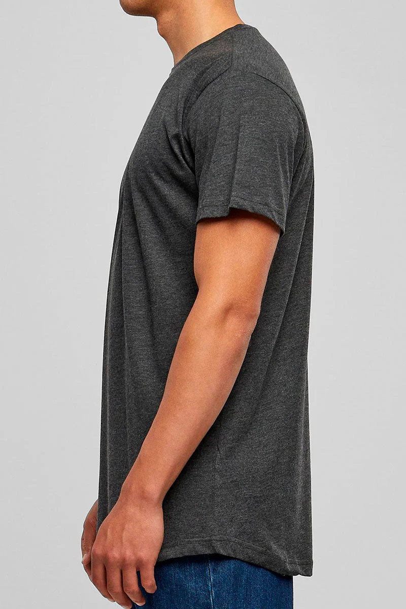 URBAN CLASSICS Shaped Long Tee Charcoal - Image 3