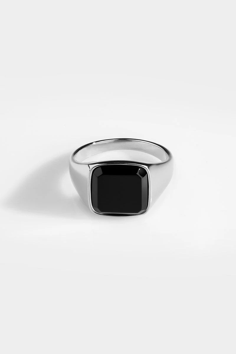 Northern Legacy Black Onyx Signature Ringa Silver