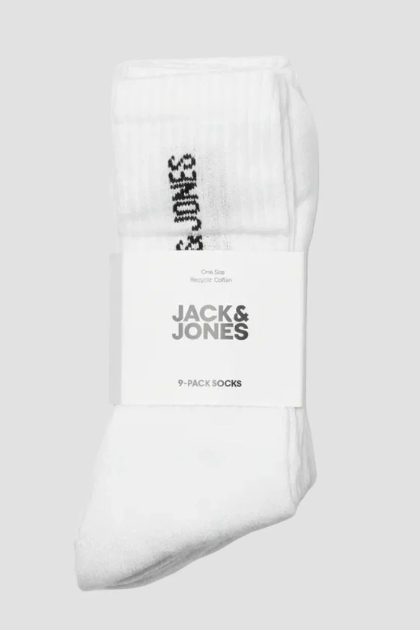 Jack & Jones Regen Tennis Socks 9-pack White - Image 3