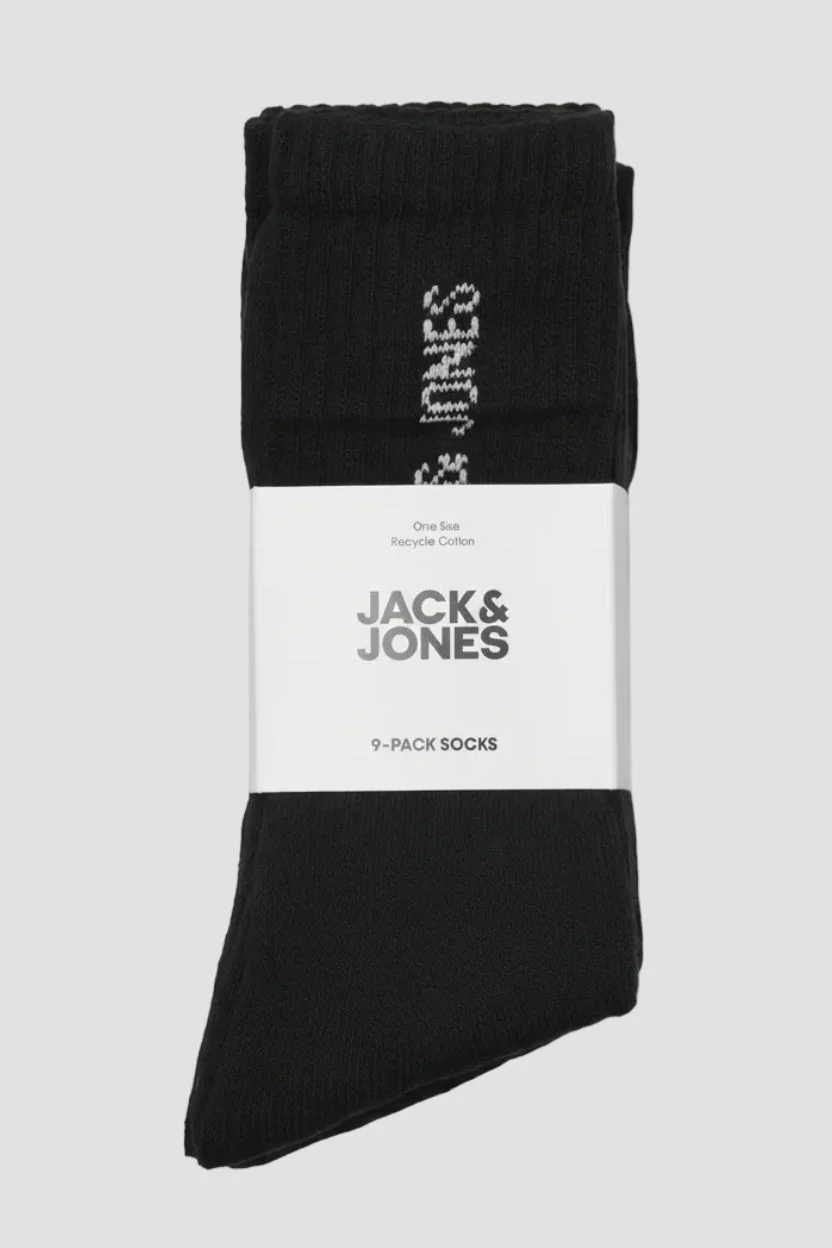 Jack & Jones Regen Tennis Socks 9-pack Black - Image 3