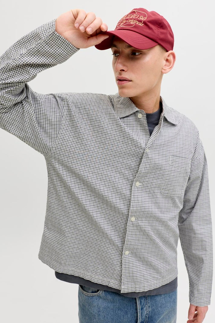 Jack & Jones Joraustin Clean Check Shirt Långärmad Odyssey Gray Skjorta - Image 4