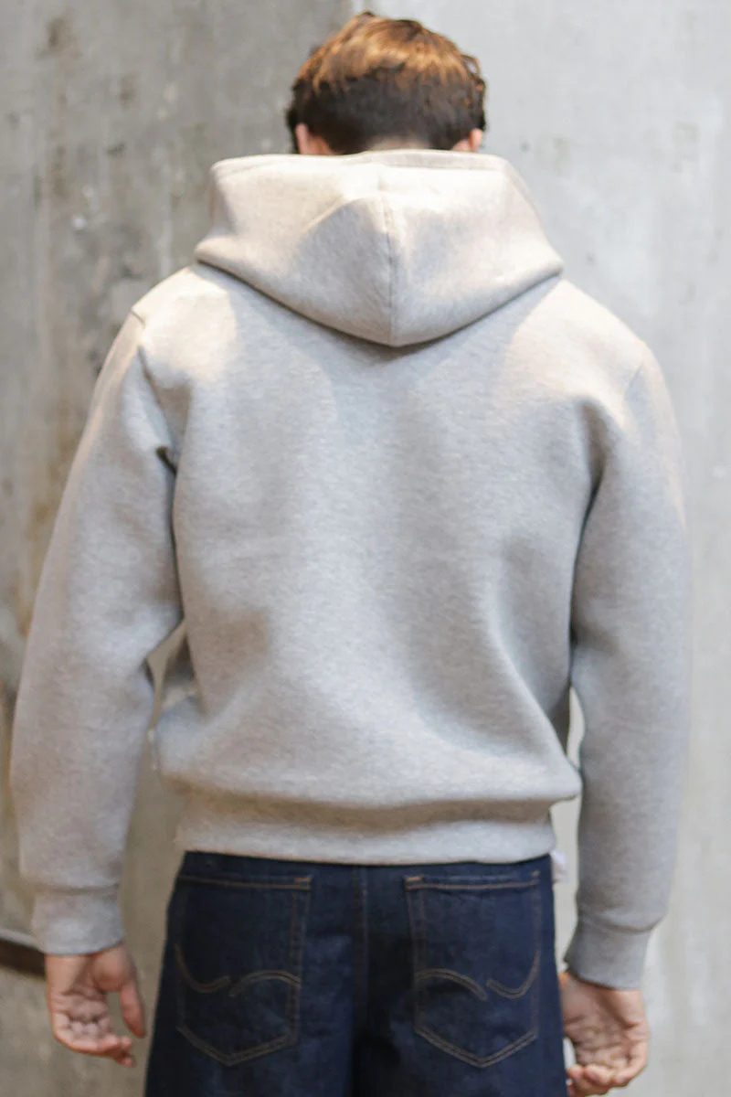 Jack & Jones Cover Scuba Sweat Zip Hoodie Light Grey Melange - Image 6