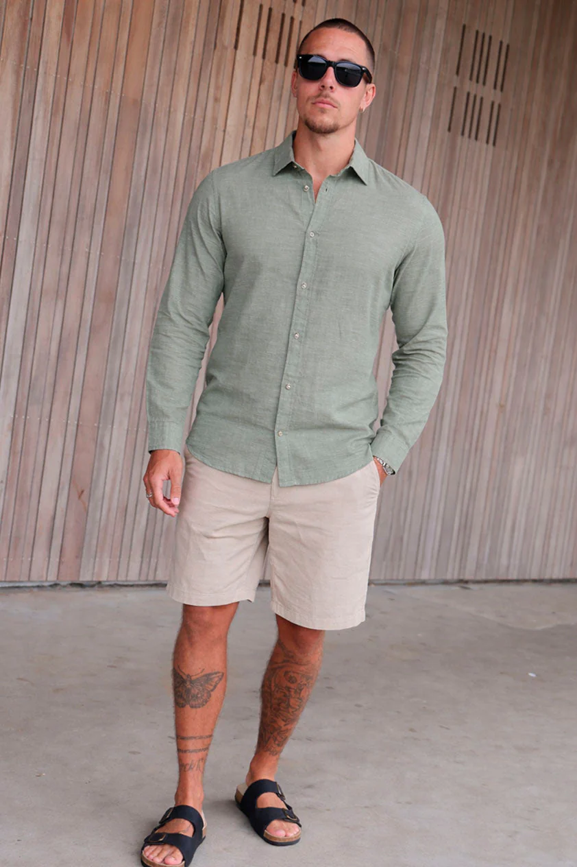 Jack & Jones Summer Linen Blend Shirt L/S Sn New Sage - Image 2