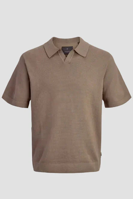 Jack & Jones Blamilano Spring Split Neck SS Morel - Image 7