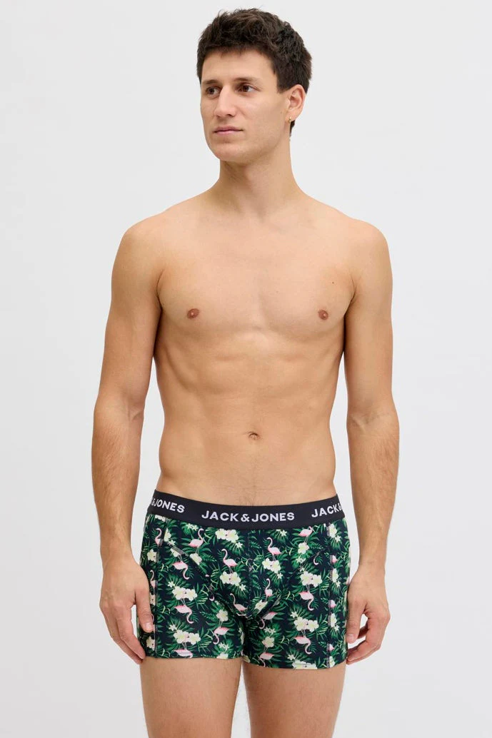 Jack & Jones Flamingo Flower Trunks Black - Image 2