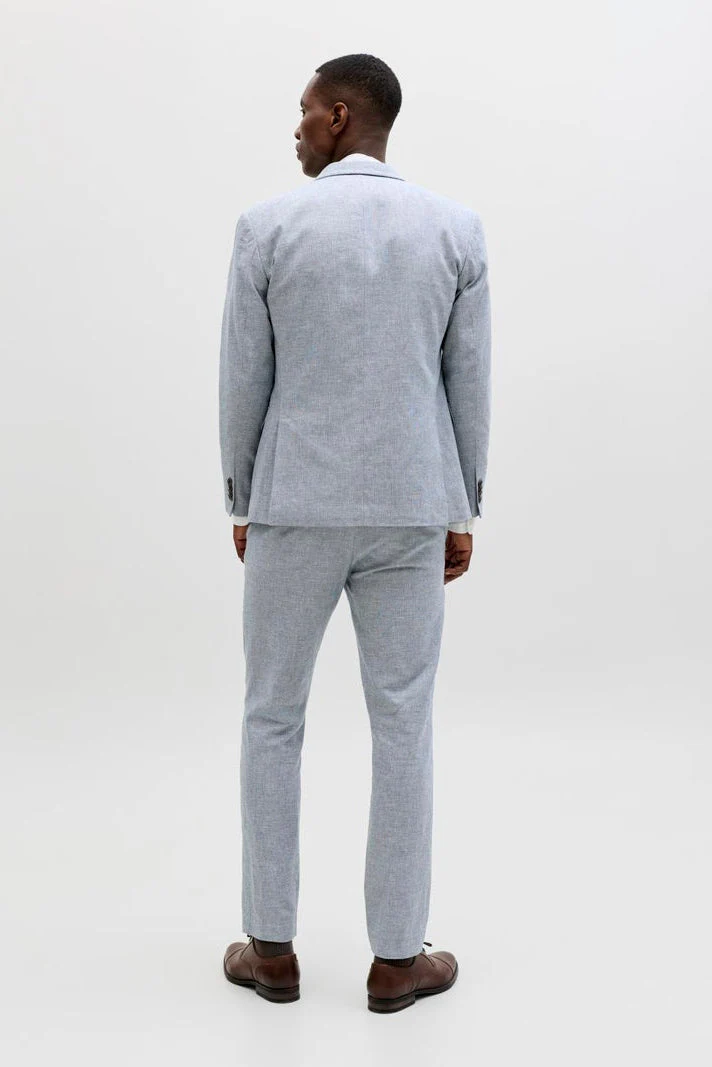 Jack & Jones Martin Summer Blazer Linen Blend Faded Denim - Image 4