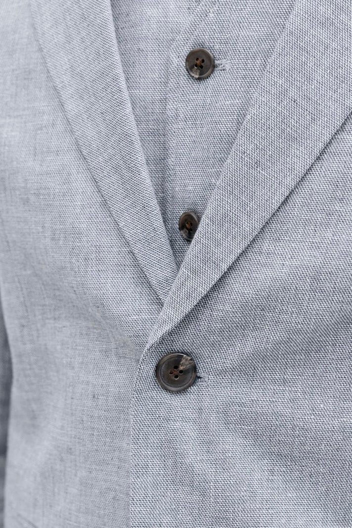 Jack & Jones Martin Summer Blazer Linen Blend Faded Denim - Image 5