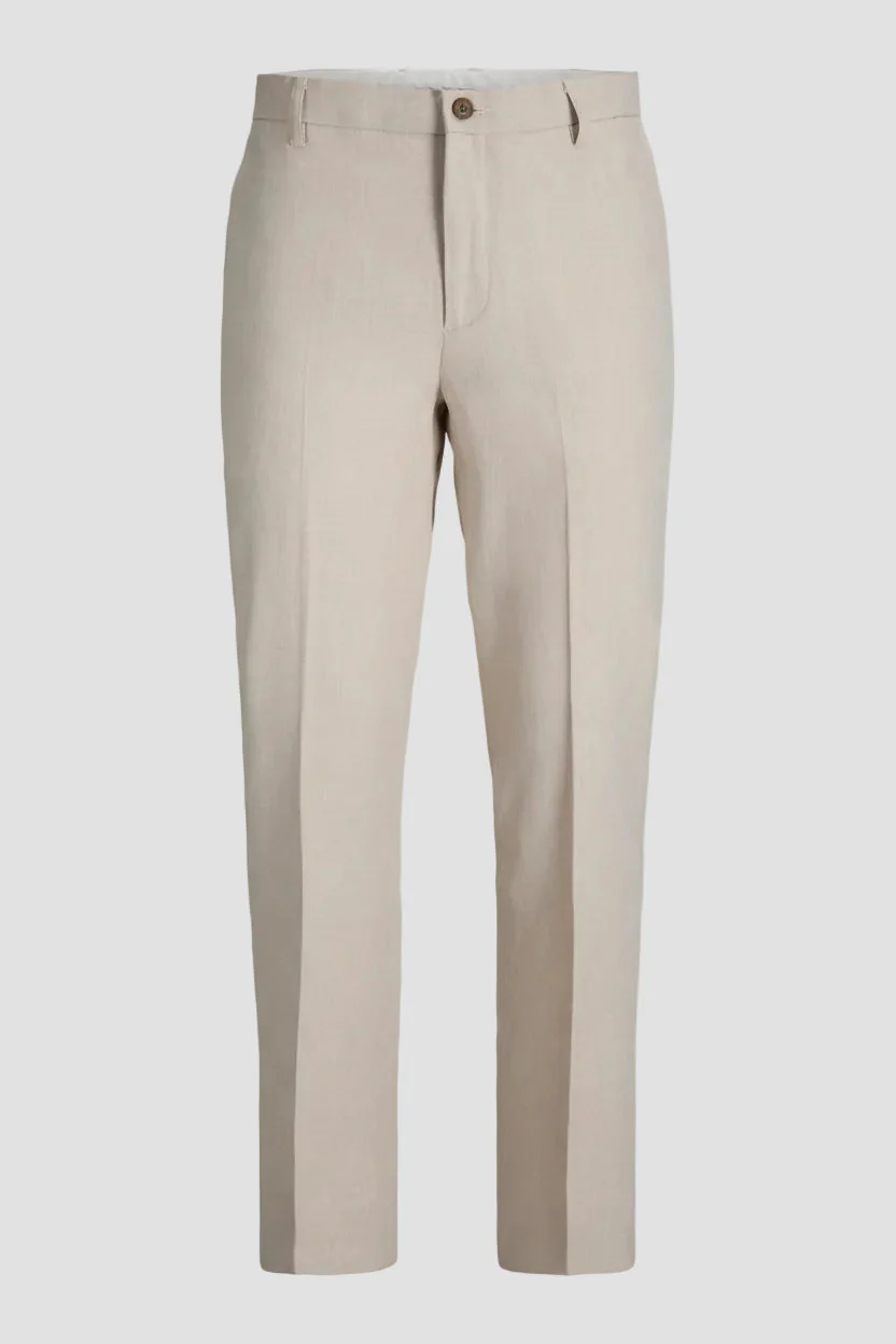 Jack & Jones Martin Sommer Trousers Linen Blend Ancient Scroll - Image 7
