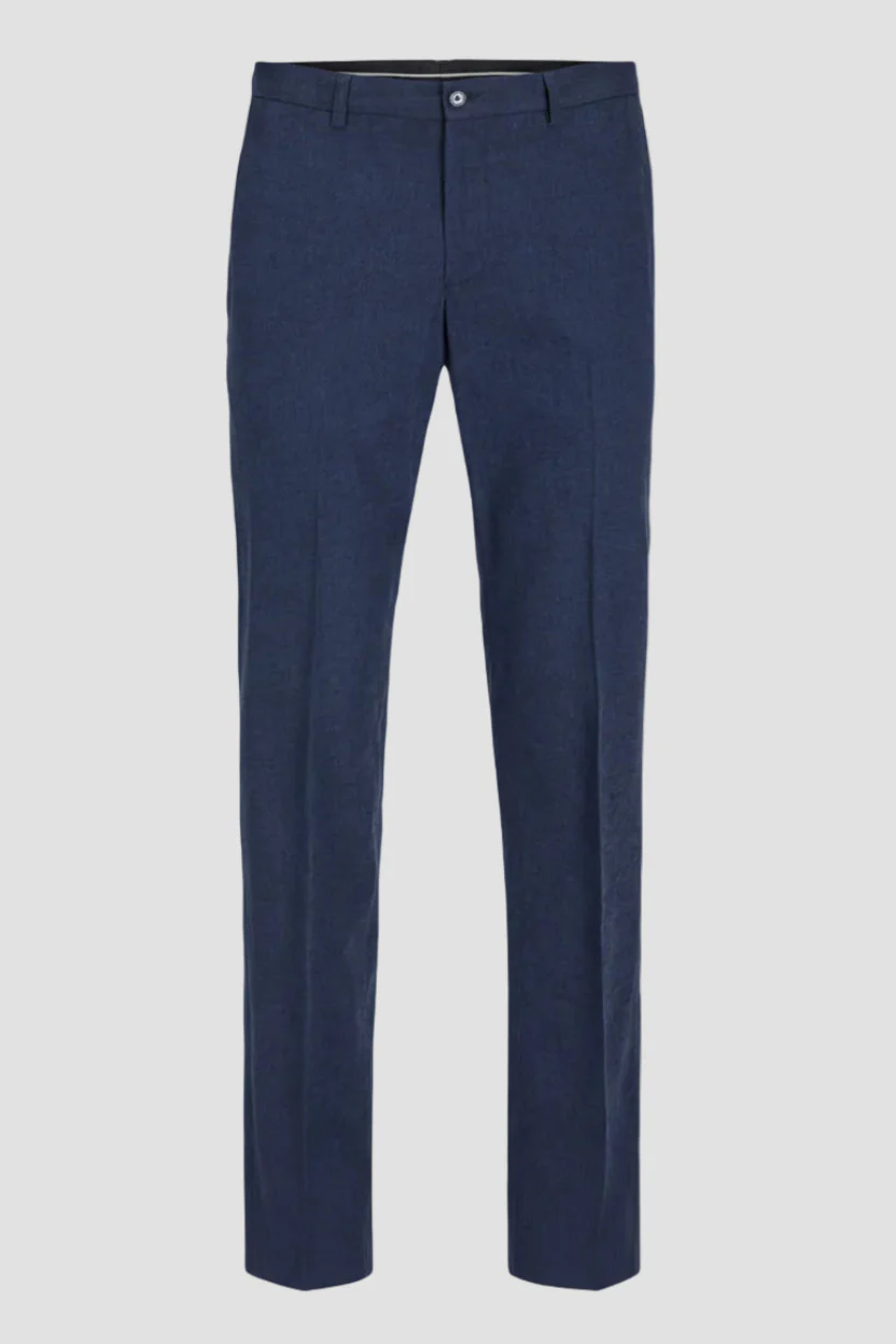 Jack & Jones Martin Summer Trousers Linen Blend Dark Navy - Image 7
