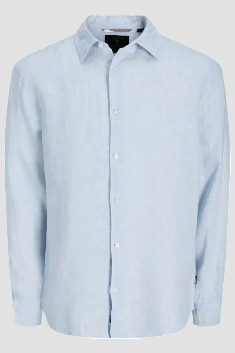 Jack & Jones Blalawrence Linen LS Shirt Chambray Blue - Image 7