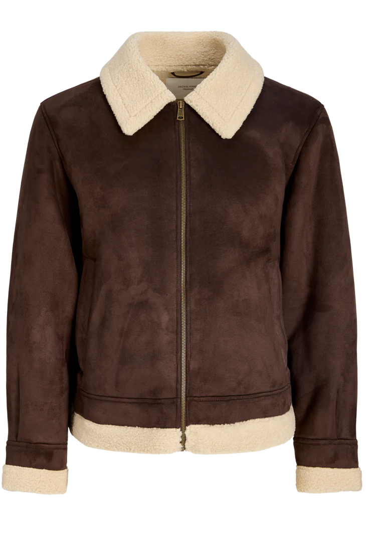 Jack & Jones Jorargos Aviatorjacka Chocolate Brown - Image 5
