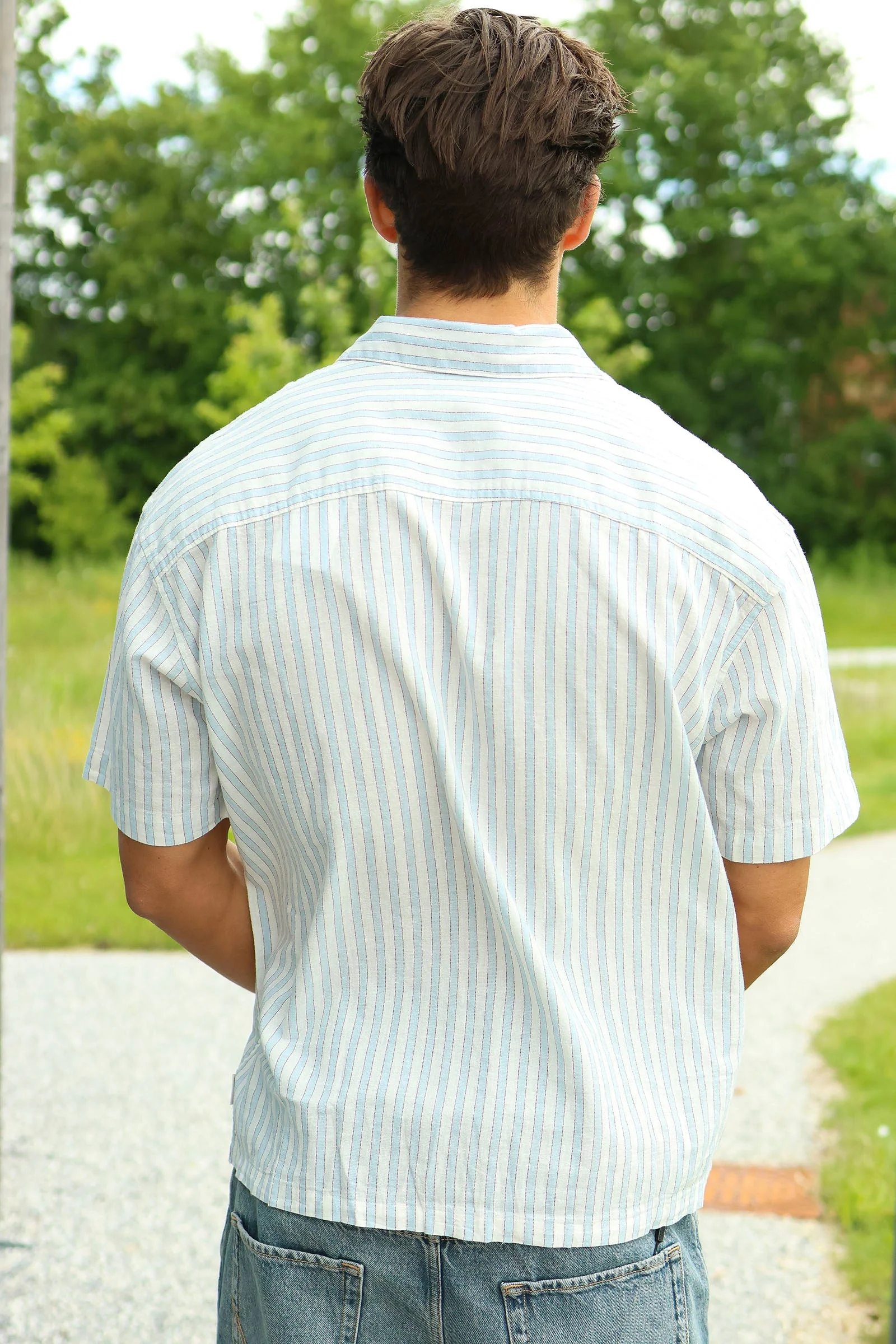 Jack & Jones Riviera Linen Blend Shirt SS Shirt Cashmere Blue - Image 4