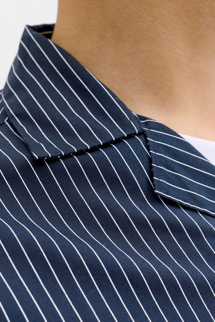 Jack & Jones Menton Poplin Stripe Resort Shirt SS Sky Captain - Image 5