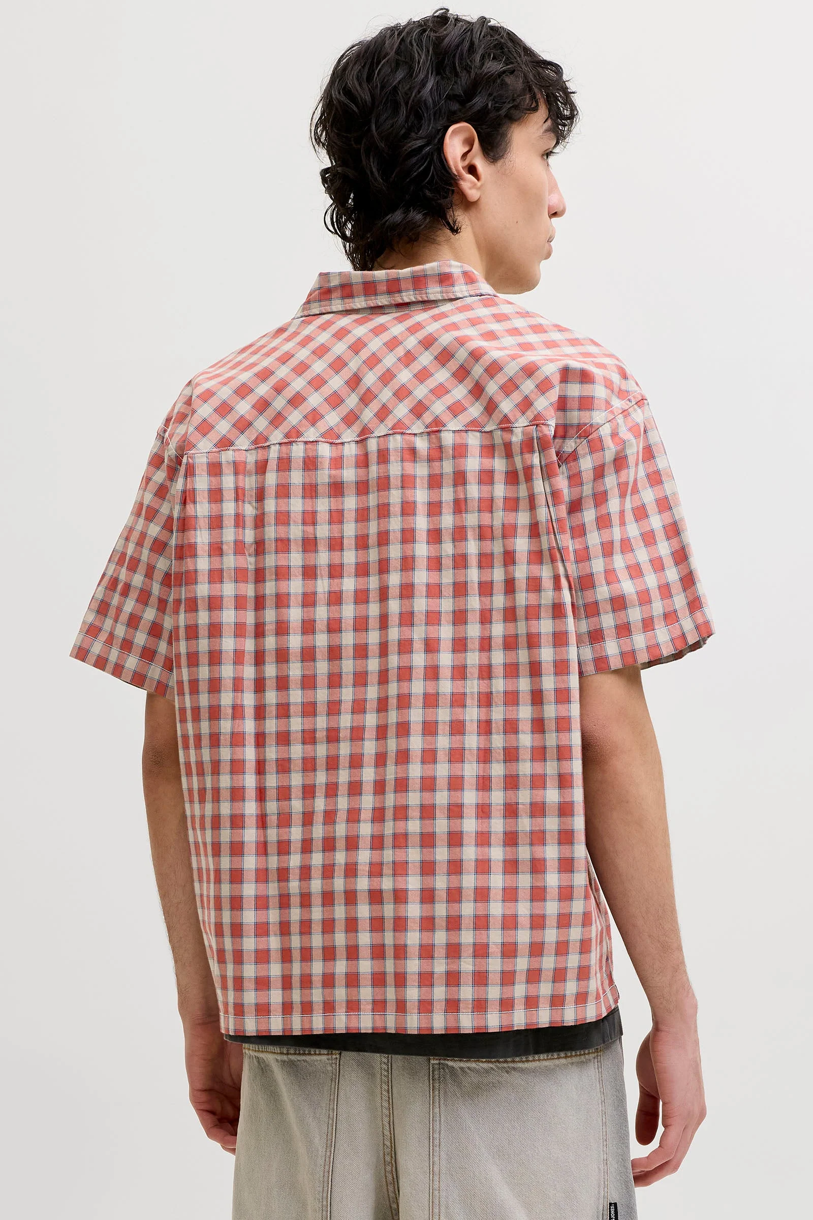 Jack & Jones Austin Clean Check Skjorta SS Barn Red - Image 5