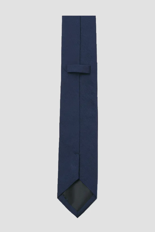 Jack & Jones Solid Structured Tie Navy Blazer - Image 2