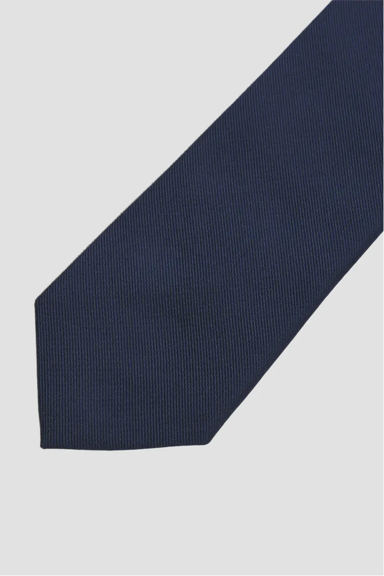 Jack & Jones Solid Structured Tie Navy Blazer - Image 3