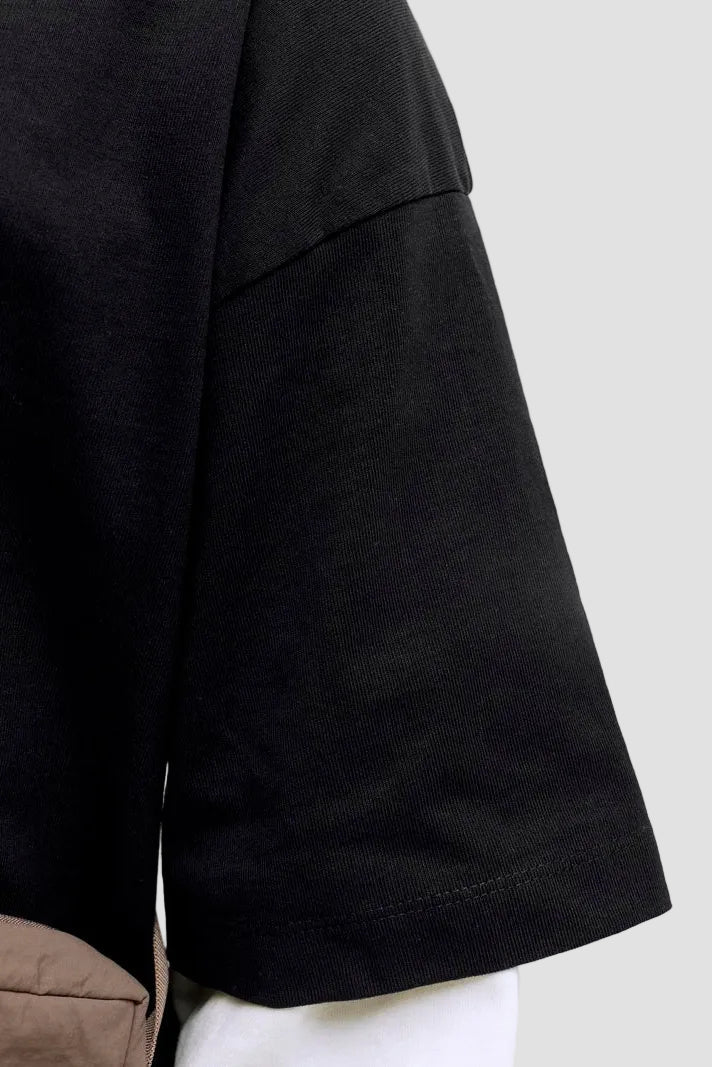 Jack & Jones Cobiarritz Doublelayer Tee LS Styd SS26 Black - Image 5
