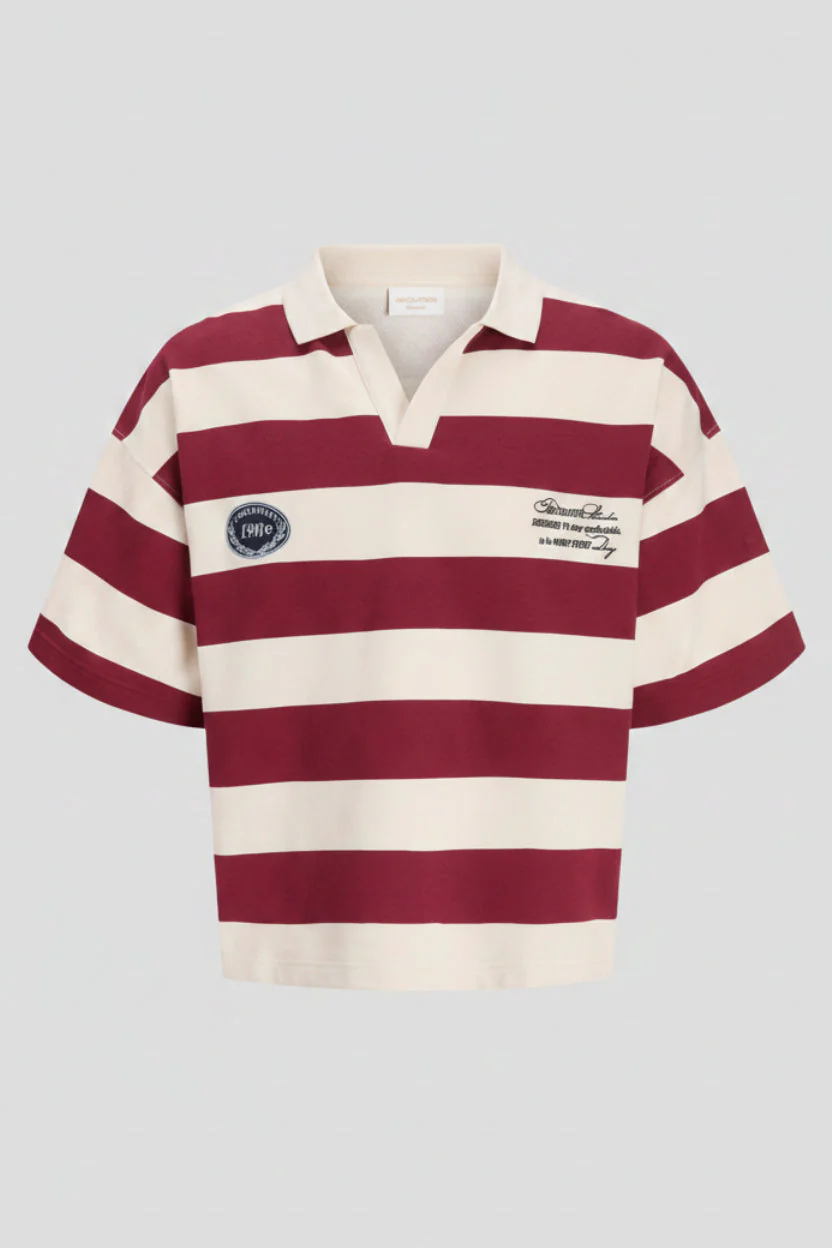 Jack & Jones Savona Sweat SS Polo Tibetan Red - Image 7