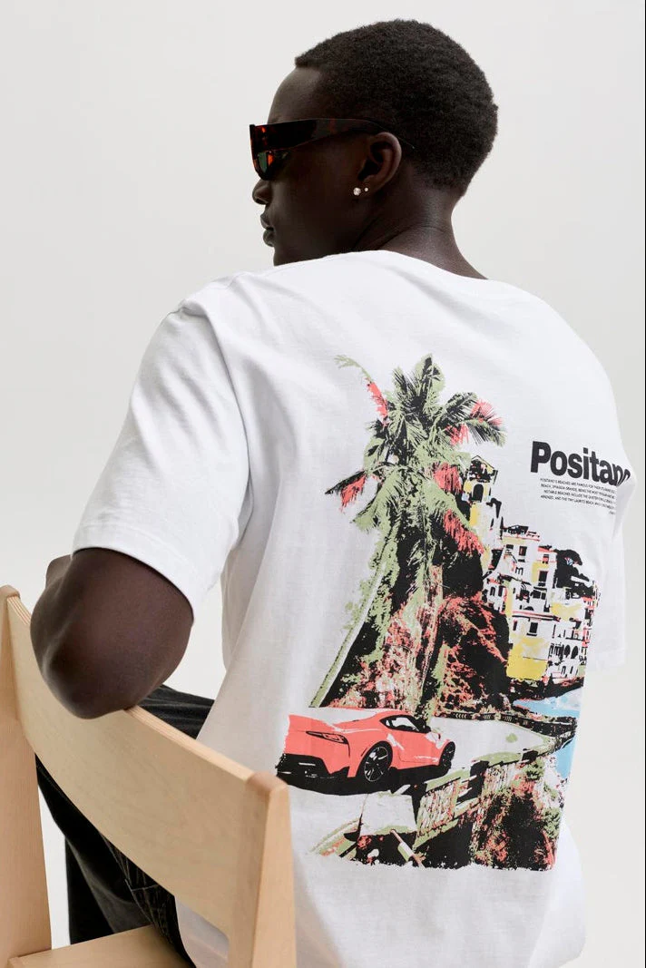 Jack & Jones Post Tee SS Crew Neck STYD SS26 Bright White T-shirt - Image 4
