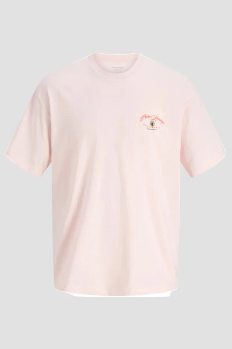Jack & Jones Post Tee SS Crew Neck Styd SS26 Chalk Pink - Image 5
