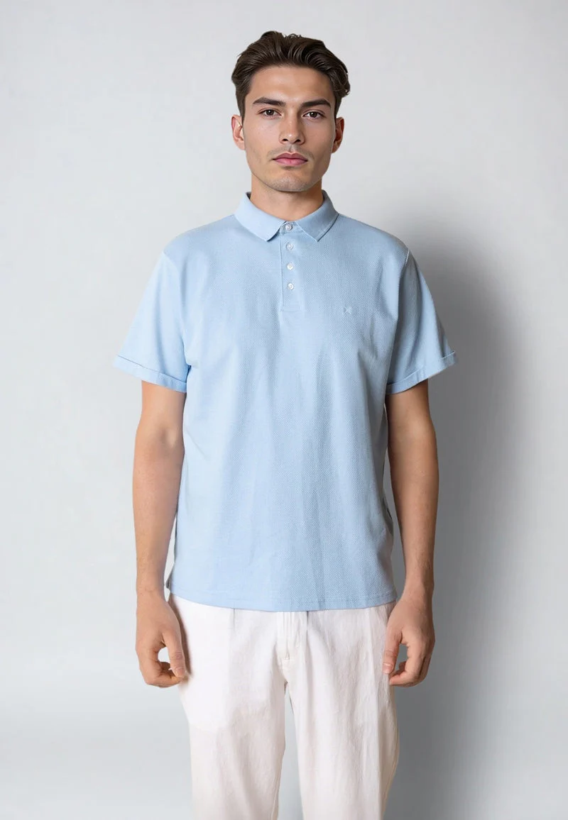 Clean Cut Copenhagen Silkeborg Stretch Polo Light Blue - Image 6