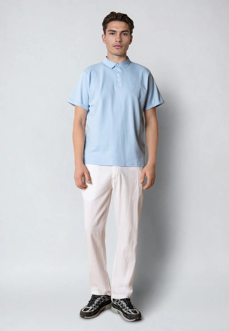 Clean Cut Copenhagen Silkeborg Stretch Polo Light Blue - Image 7