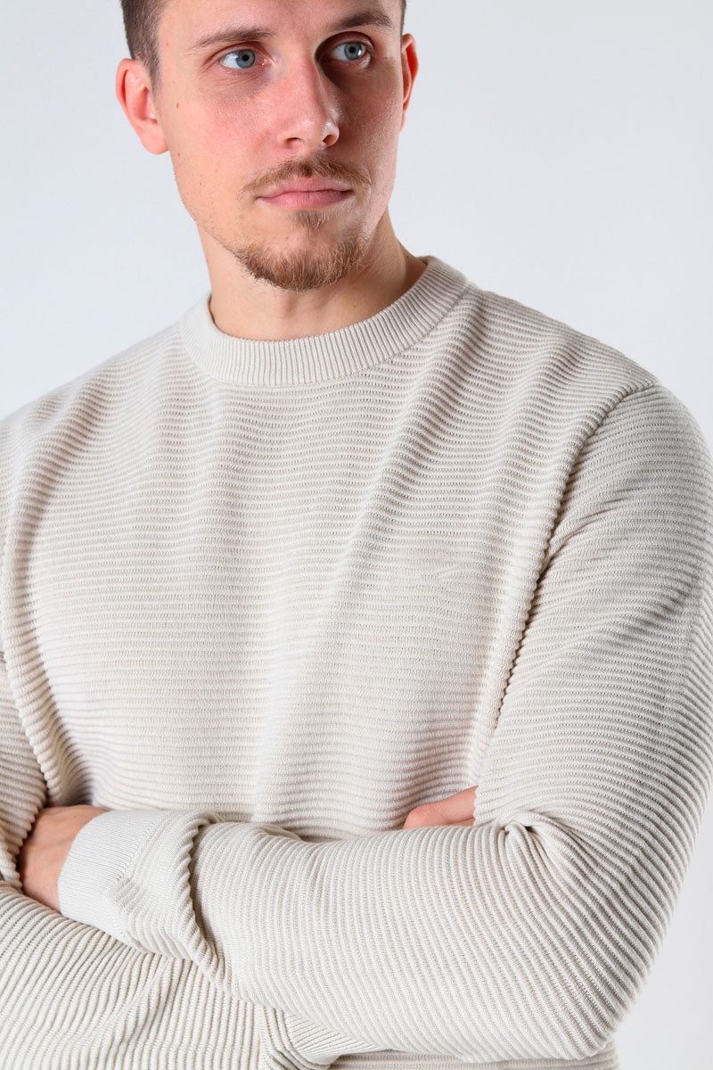 Solid Valencia Crew Knit Oatmeal - Image 4