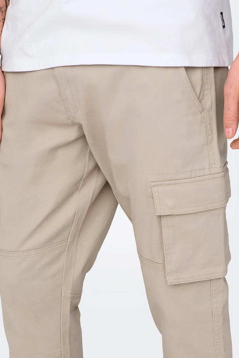 Only & Sons Cam Stage Cargo Cuff Pants Silver Lining - Image 3