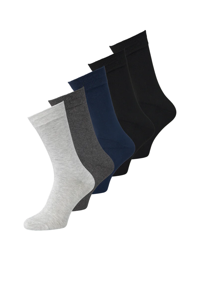 Jack & Jones JACBASIC BAMBOO SOCK 5 PACK NOOS Black Black - Navy blazer - Dark grey melange - Light - Image 7