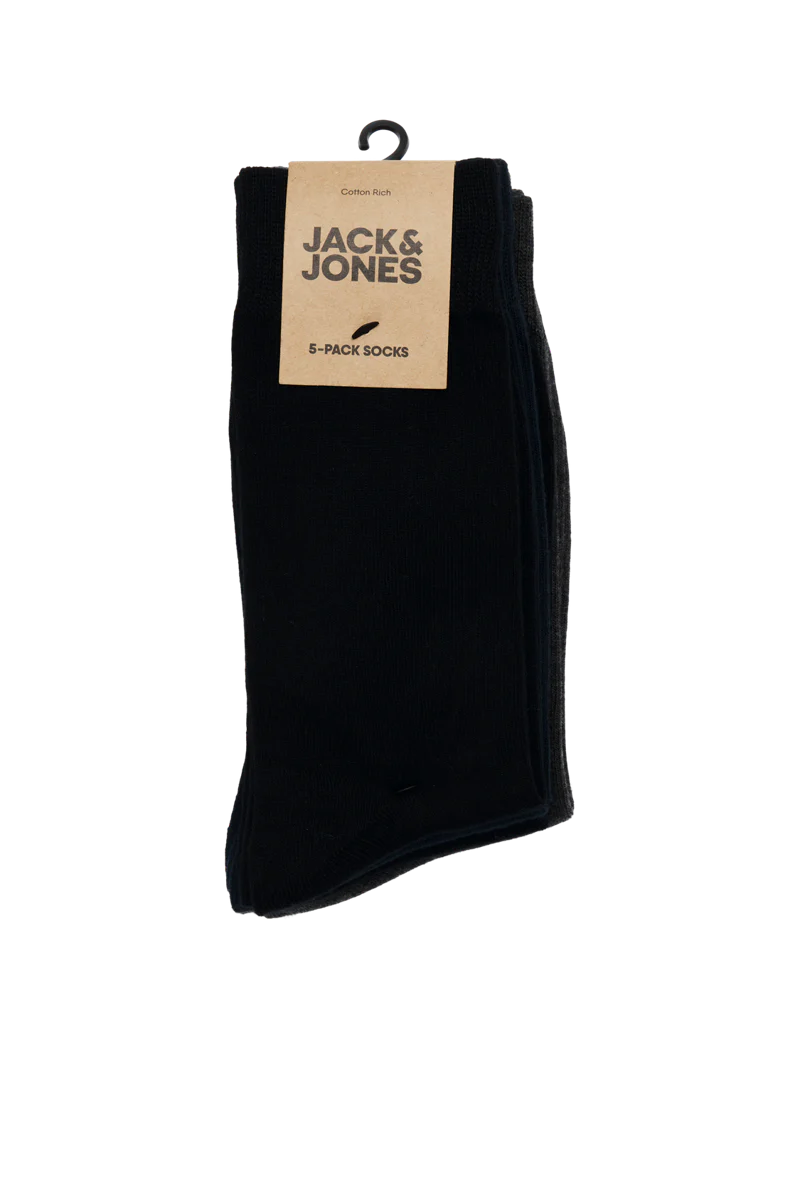 Jack & Jones JACBASIC BAMBOO SOCK 5 PACK NOOS Black Black - Navy blazer - Dark grey melange - Light - Image 9
