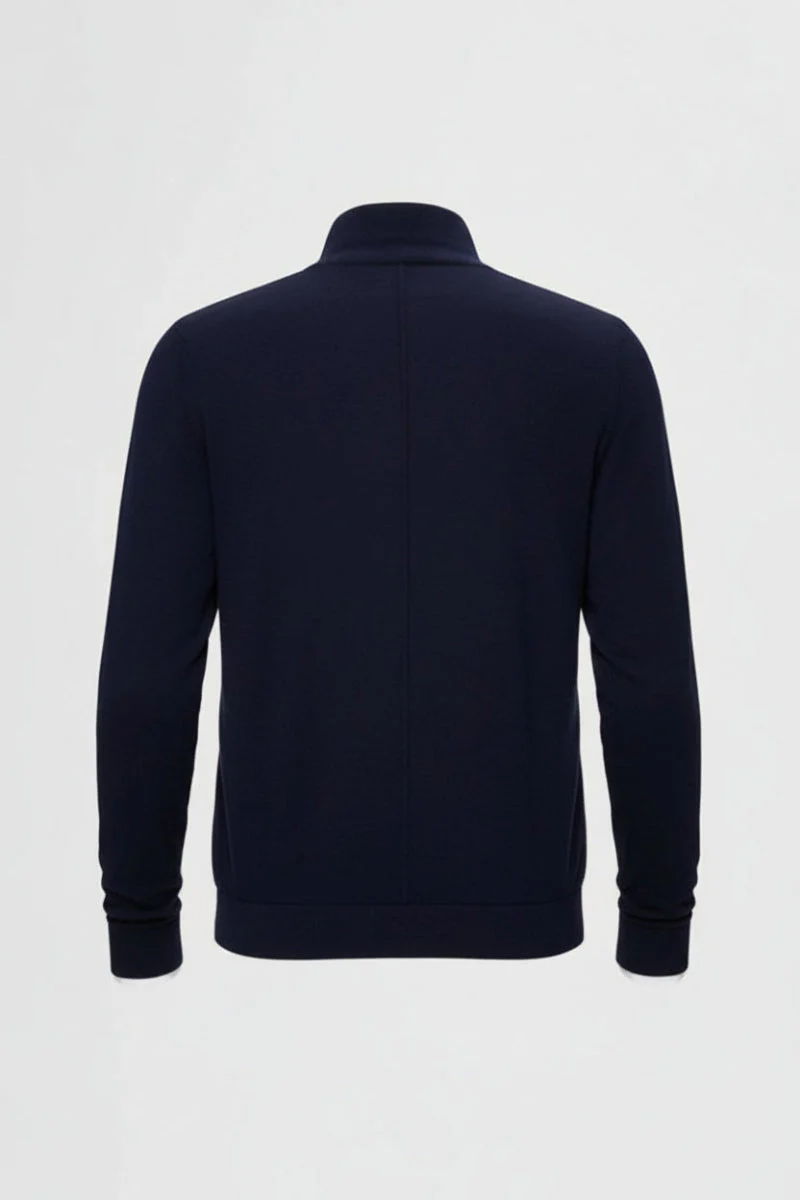 Selected Berg Half Zip Knit Navy Blazer Melange - Image 6