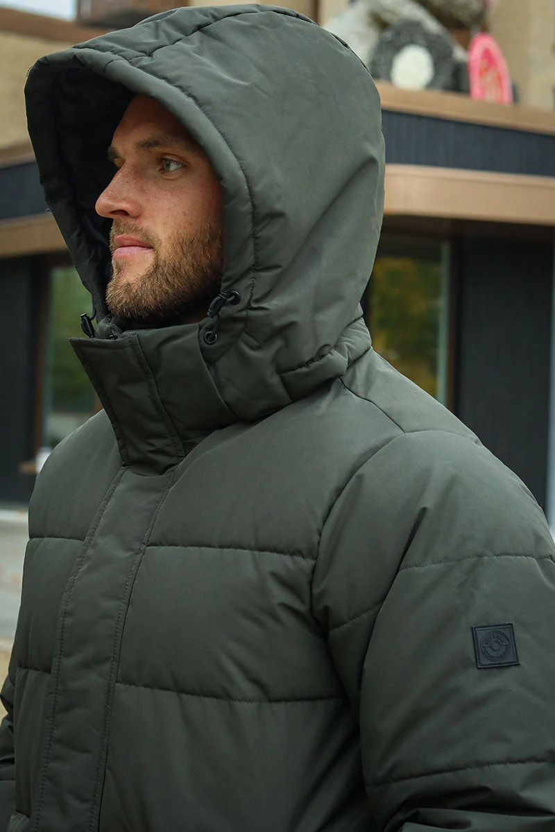 ONLY & SONS CARL LONG QUILTED COAT Peat - Image 4