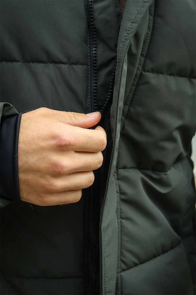 ONLY & SONS CARL LONG QUILTED COAT Peat - Image 6