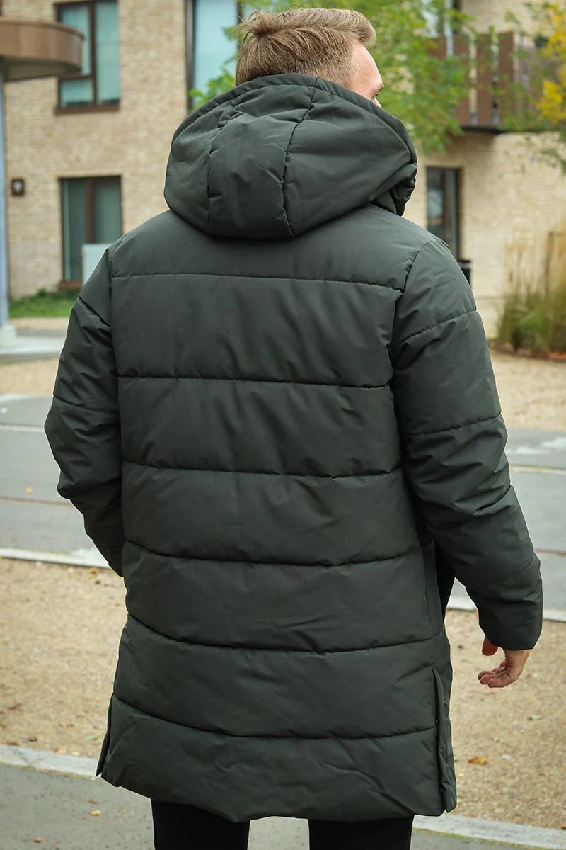 ONLY & SONS CARL LONG QUILTED COAT Peat - Image 7
