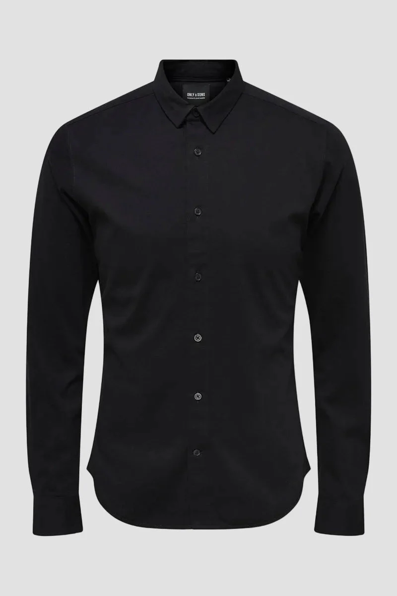 ONLY & SONS Miles LS Stretch Shirt Black - Image 7