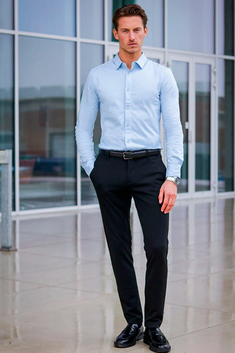 ONLY & SONS Miles LS Stretch Shirt Cashmere Blue - Image 3