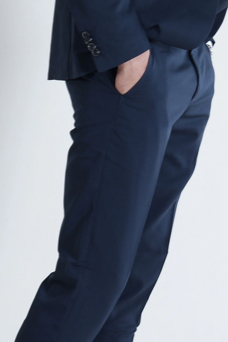 Jack & Jones Premium Franco Slim Fit Kostym Dark Navy - Image 5