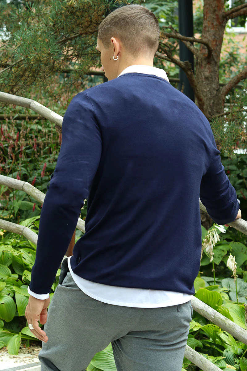 JEFF GREYSON CREW KNIT Navy - Image 6