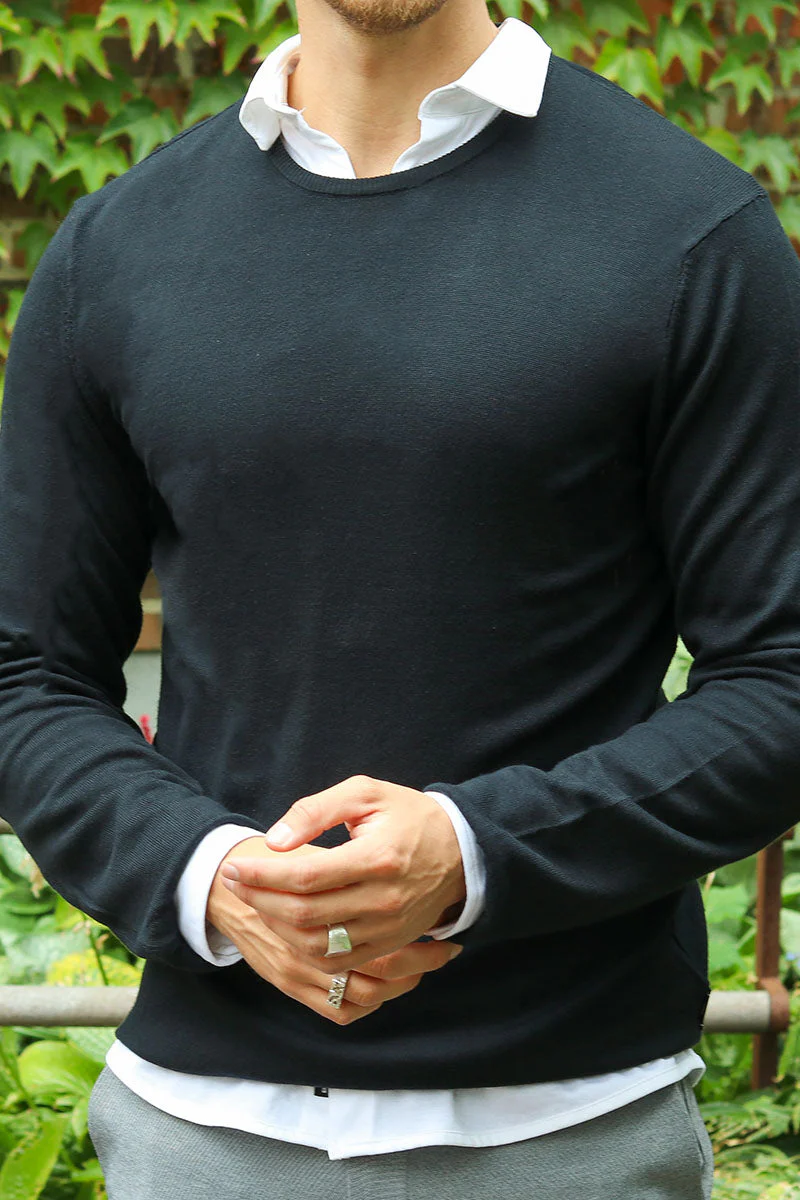 JEFF GREYSON CREW KNIT Black - Image 4