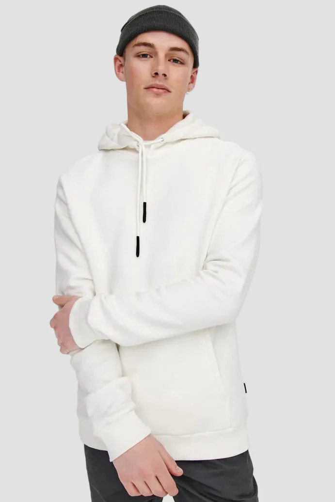 Only & Sons Ceres Hoodie Cloud Dancer - Image 3