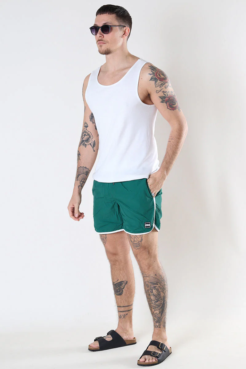 Urban Classics Retro Badbyxor White/Green - Image 2