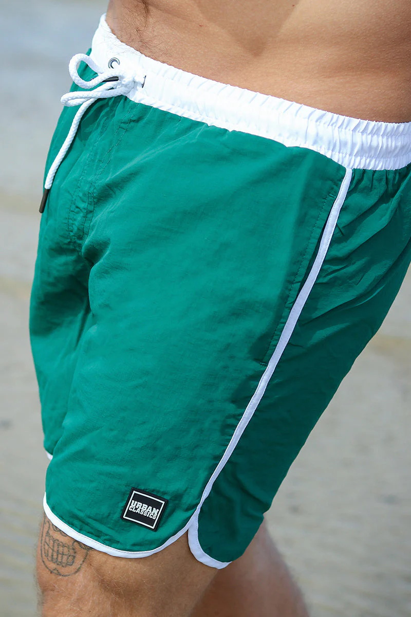 Urban Classics Retro Badbyxor White/Green - Image 3
