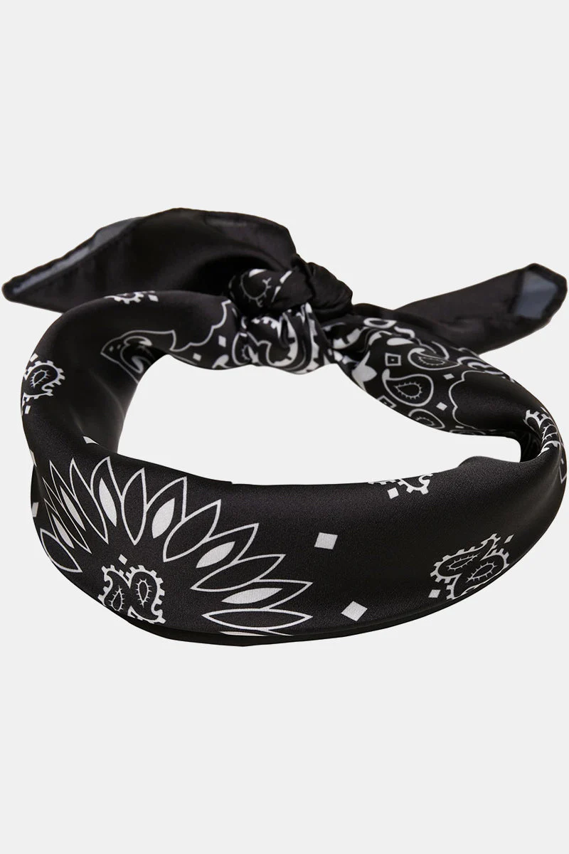 Urban Classics Satin Bandana 2-Pack Black/Olive - Image 6