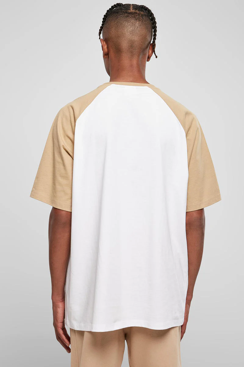 Urban Classics Organic Oversized Raglan Tee White/Beige - Image 5