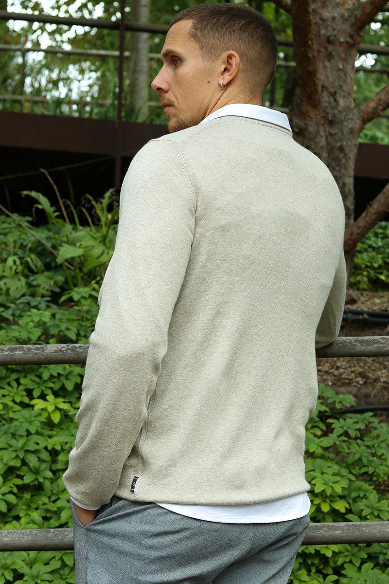 JEFF GREYSON CREW KNIT Beige - Image 5