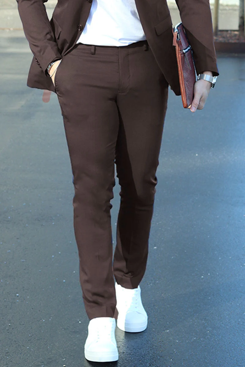 Jack & Jones Premium Franco Slim Fit Kostym Black Coffee - Image 3