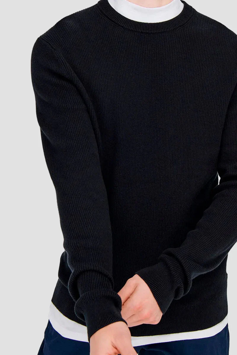 ONLY & SONS PHIL STRUC CREW KNIT Dark Navy - Image 3