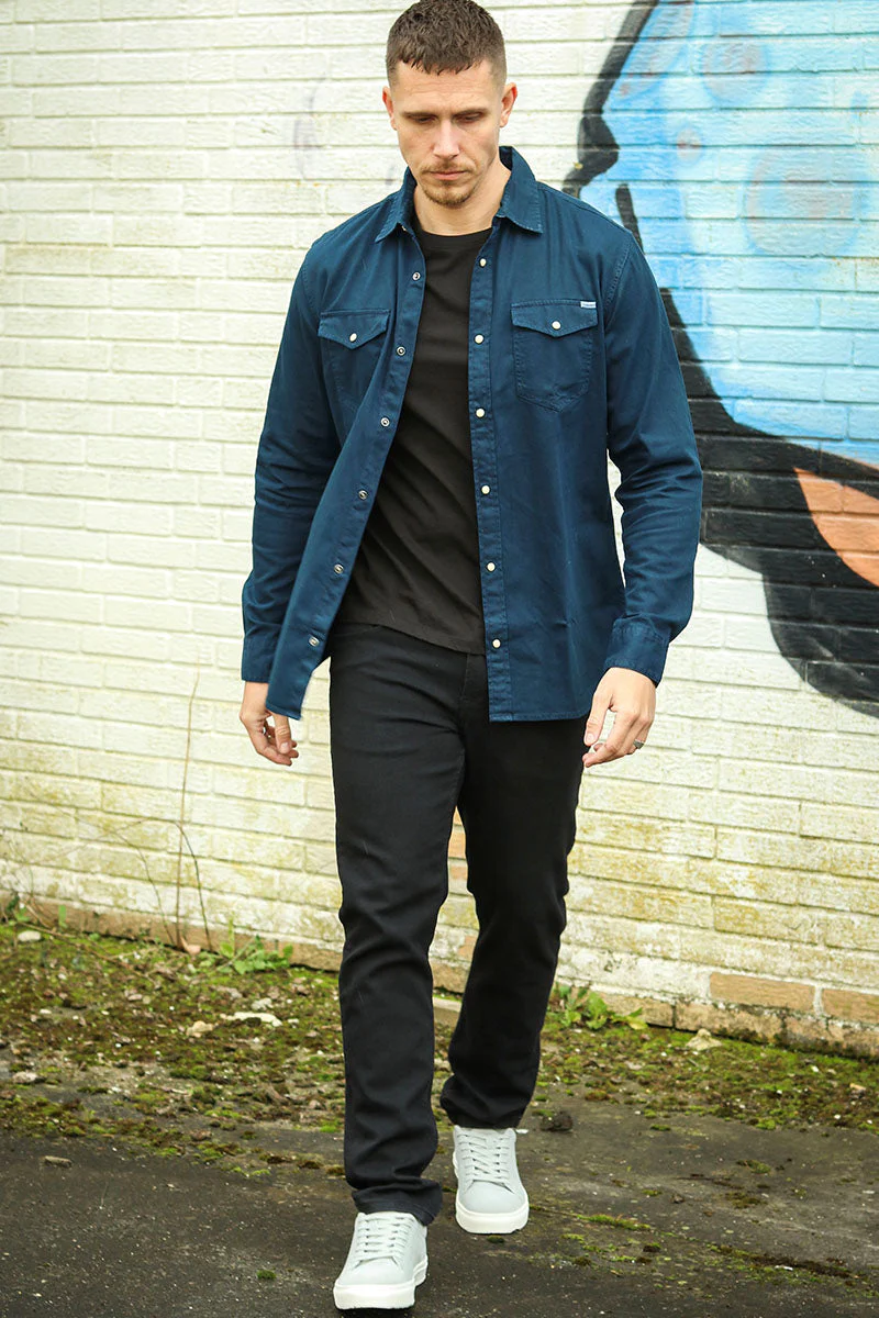 Jack & Jones Sheridan Shirt L/S Dark Navy - Image 3