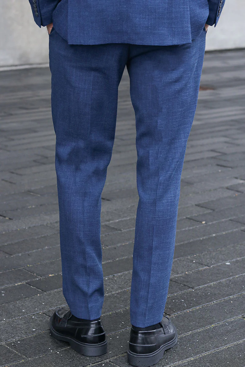 Selected SLIM OASIS LINEN PANTS Dark Navy - Image 4